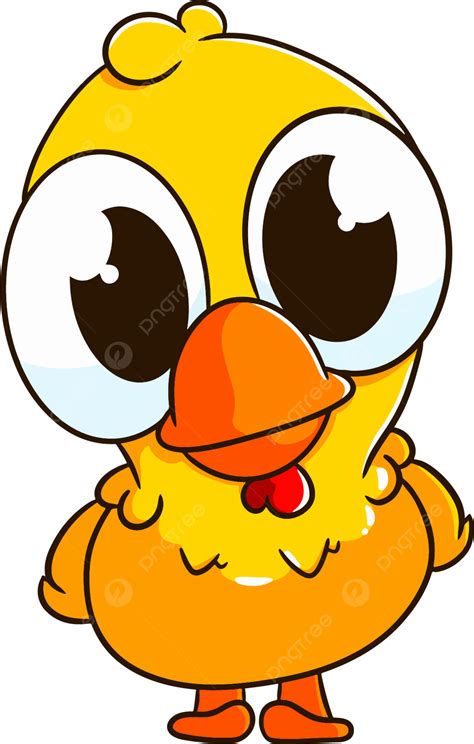 Ilustración De Pollito De Dibujos Animados PNG dibujos Dibujos