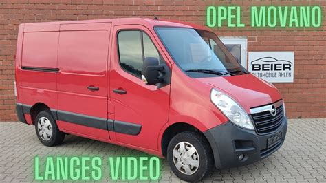 Opel Movano B Kasten L1H1 2 8t Kamera Klimaaut YouTube