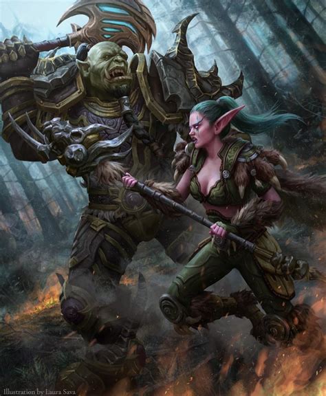 Night Elf Vs Orc By Anotherwanderer Rwoodelvesforest