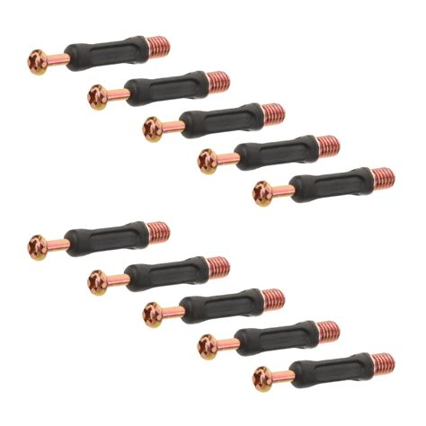 6x35mm Bronze Metal Dowel With Plastic Furniture Connecter Fittings