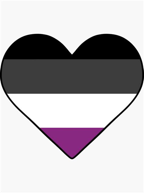 Asexual Pride Heart Flag Sticker For Sale By Sadnemophilist Redbubble