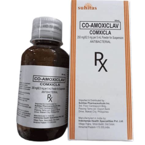 COMXICLA Co Amoxiclav 312 5mg 5mL Powder For Suspension 60mL Price In