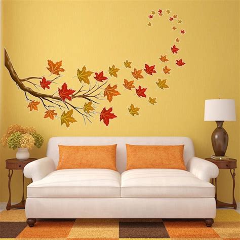 Autumn Leaves Wall Decals Tree Branch Stickers Fall Etsy