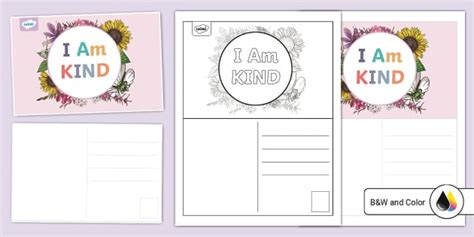 I Am Kind Postcard Hecho Por Educadores Twinkl