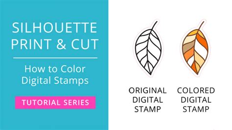 Silhouette Print & Cut Tutorial - How to Color Digital Stamps in ...