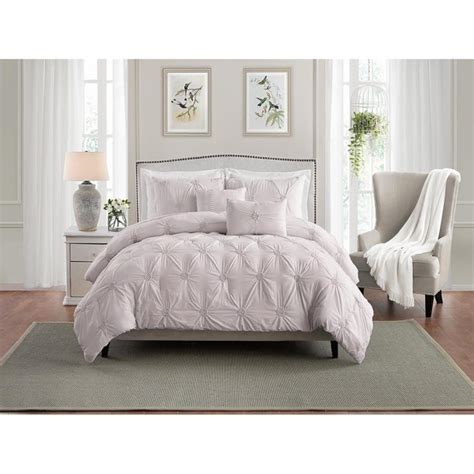 Swift Home Premium Collection Ultra Plush Floral Pintuck Comforter Set