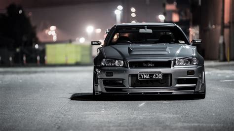 Gray car, Nissan Skyline GT-R, Skyline R34, Nissan GTR R34, Nissan HD ...