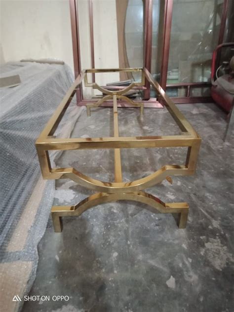 Golden Stainless Steel Pvd Coated Table Frame Size X Feet At Best