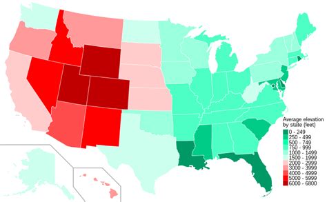 Fileus States By Average Altitudesvg Wikimedia Commons