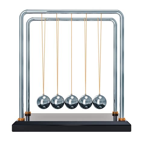 Premium Photo Pendulum Newtons Cradle Front View 3d Rendering