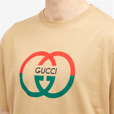 Gucci Interlocking Logo T Shirt Camel End Us