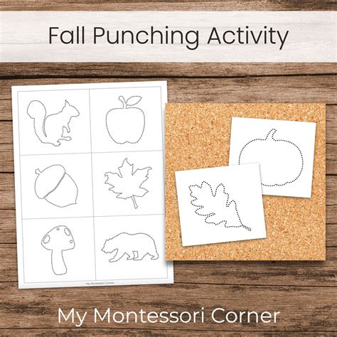 Fall Punching Or Tracing Activity Montessori Preschool Fine Motor