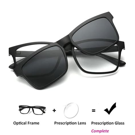 Prescription Glasses Flexible TR90 Frame Women Magnetic Polarized ...