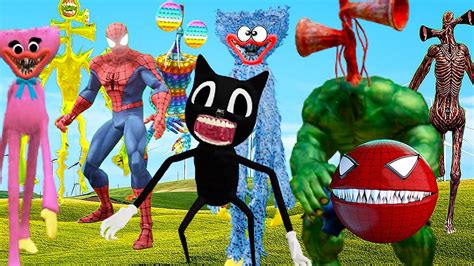 Omg Siren Head Hulk Cartoon Cat Huggy Wuggy Pac Man Spider Man Pop