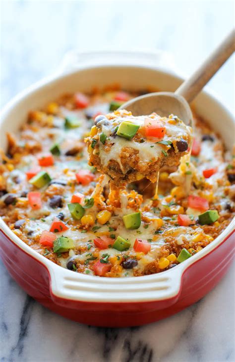 Quinoa Enchilada Casserole Damn Delicious