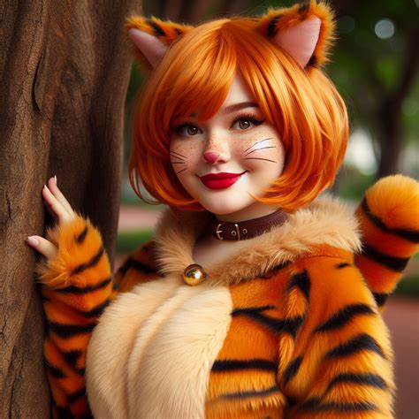 Cute Chubby Freckled Ginger Tabby Cat Catgirl By Mysticnitekatt On Deviantart