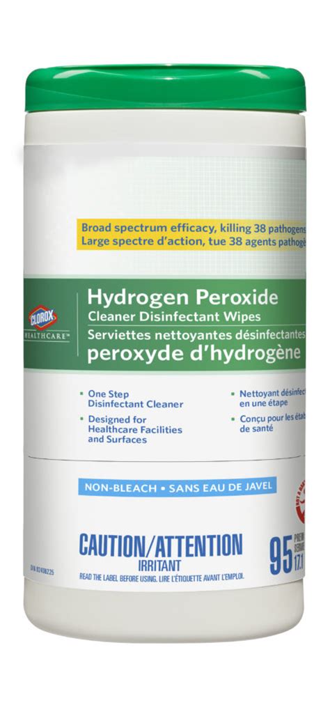 Clorox Healthcare Hydrogen Peroxide Disinfectant Wipes Tub