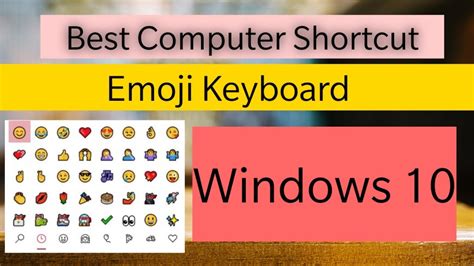 How To Use Emoji In Windows 10 In 2020 Emoji Keyboard Shortcut Youtube