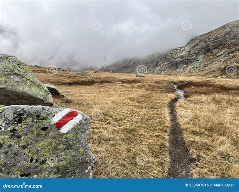 Hiking Trails or Mountaineering Routes in the Autumn Swiss Alpine ...