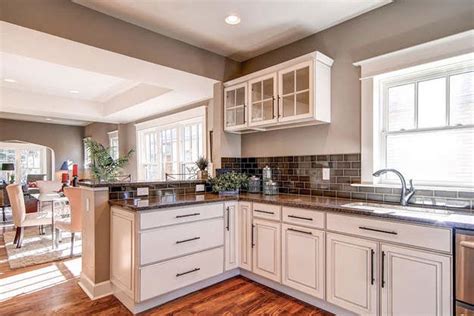 White Kitchen Cabinets With Brown Countertops SethHutchens