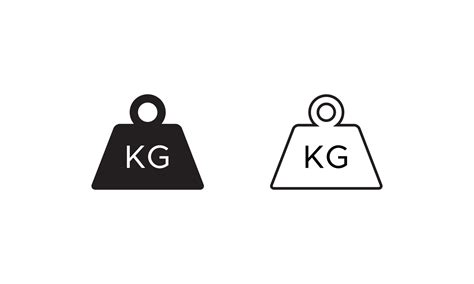 Weight Kg Mass Icon Vector Vector Art At Vecteezy