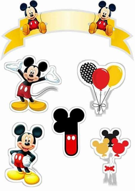 Primer Año De Mickey Toppers Para Tartas Tortas Pasteles Bizcochos