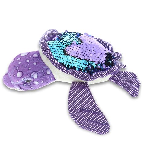 Purple Sea Turtle 7.5″ – Sequin Plush - CoTa Global