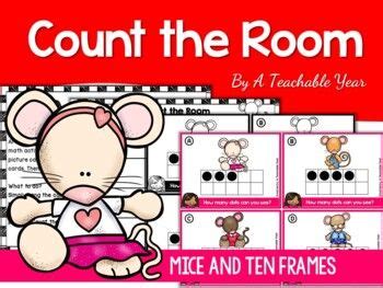 Count The Room Math Center Mice And Ten Frames By A Teachable Year