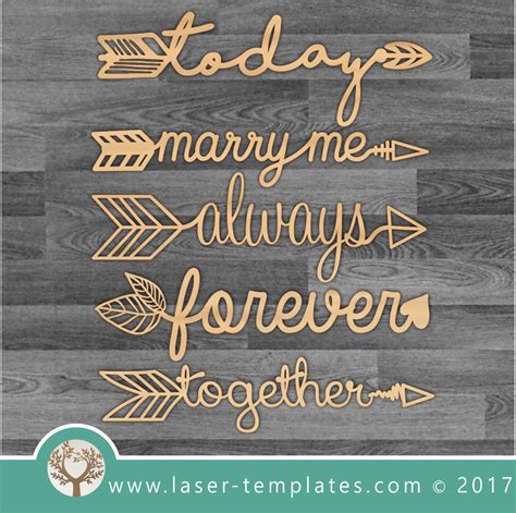 Laser Cut Word - Arrow Templates. Download Designs. – Laser Ready Templates