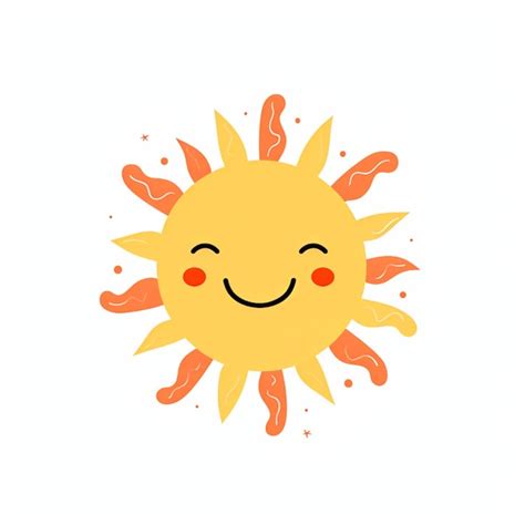 Hay Un Sol De Dibujos Animados Con Una Cara Feliz En L Generativo Ai