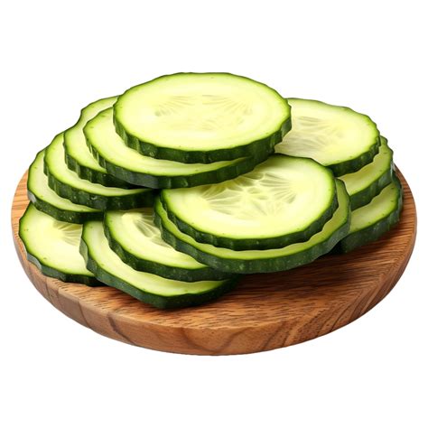 AI generated Cucumber Slices With Leaves on Transparent background - Ai ...