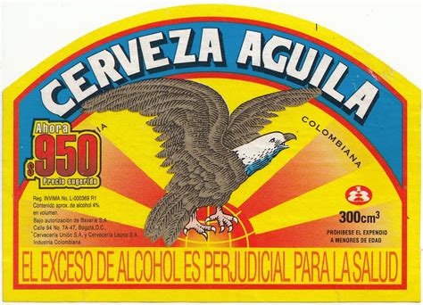 Etiquetas De Cervezas Y Maltas Colombianas Aguila