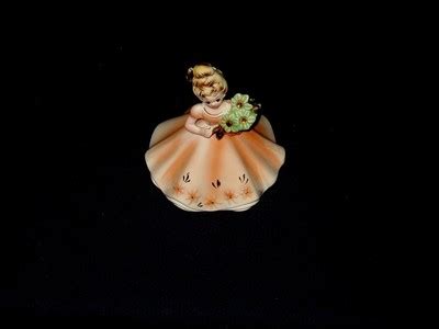 Josef Originals November Topaz Birthstone Girl Figurine Antique