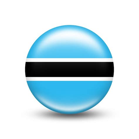 Premium Photo Botswana Country Flag In Sphere With White Shadow