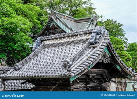 Japanese Roof Tile Ancient Shrine Rooftop Style in Buddhism in Japan ...