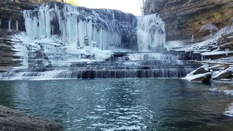 Frozen Cummins Falls Tennessee Youtube