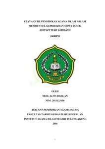 Upaya Guru Pendidikan Agama Islam Dalam Membentuk Kepribadian Siswa Di