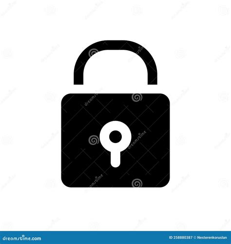 Padlock Black Glyph Ui Icon Stock Vector Illustration Of Phone