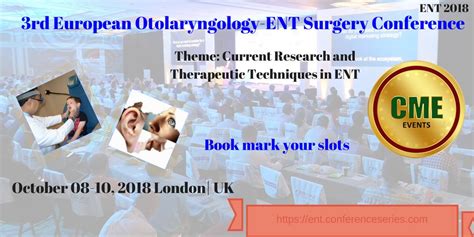 Entmeet On Twitter Welcome To 3rd European Otolaryngology Ent Surgery Conference Which Is