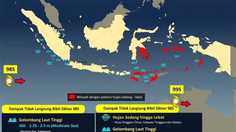 2 Bibit Siklon Tropis Kepung Indonesia Waspada Dampak Cuacanya