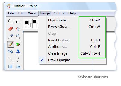 The Full List Of Keyboard Shortcut For Microsoft Paint