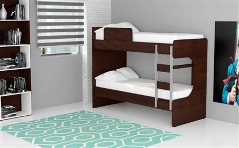 Cama Cucheta Mosconi Milenial 1 Plaza Color Wengue Fabricada En