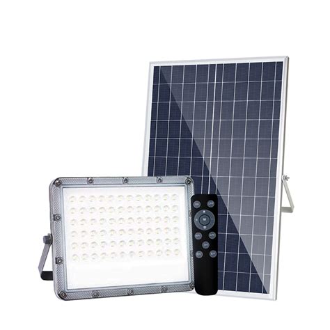 Reflector Led Blanco W Con Panel Solar Electr Nica San Nicol S