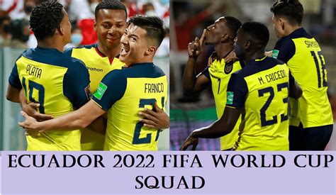 Ecuador 2022 FIFA World Cup Squad