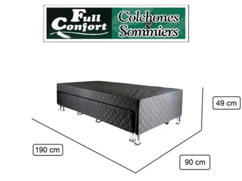 Cama Auxiliar Sommier Box Marinera De Plaza Full Confort