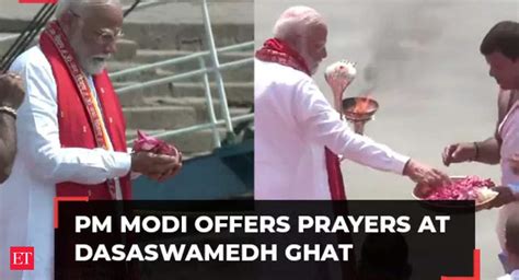 Pm Modi Offers Prayers At Dasaswamedh Ghat Before Nomination Filing In