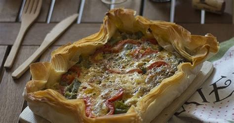 Pastel De Verduras Con Pasta Filo Mandarinas En Mi Cocina