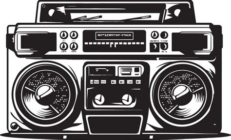 Hip Hop Harmony Hip Hop Boombox Design Bass Blaster Vector Icon Symbol