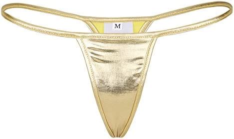 Buy Alvivi Women S Metallic Brazilian Micro Bikini Briefs G String