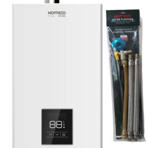 Aquecedor De Água A Gás Komeco Ko 21 D Prime Branco Digital Bivolt 21